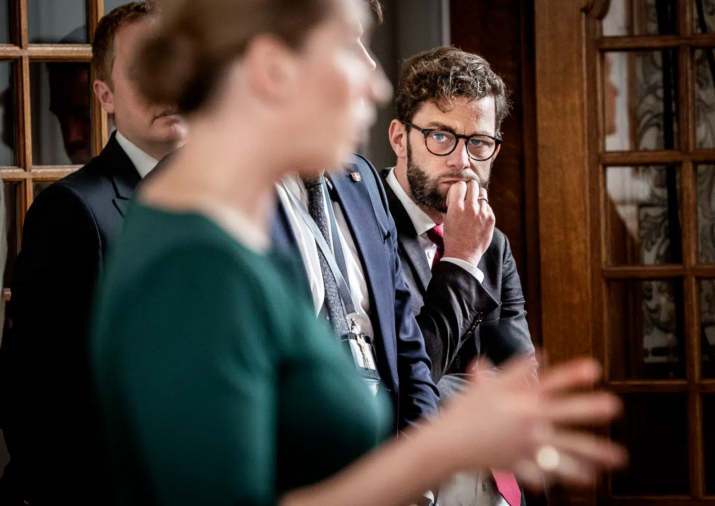 Her ses den ene af statsminister Mette Frederiksens tre særlig rådgivere, Martin Justesen. (Foto: Liselotte Sabroe/Ritzau Scanpix)
