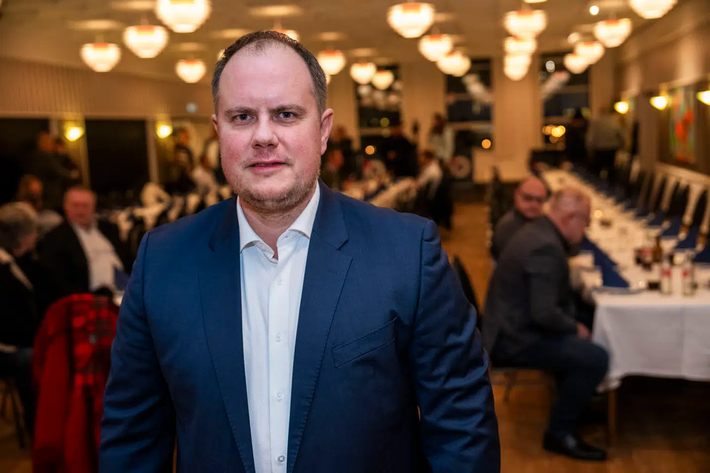 Martin Henriksen på Skævinge Kro lørdag aften.