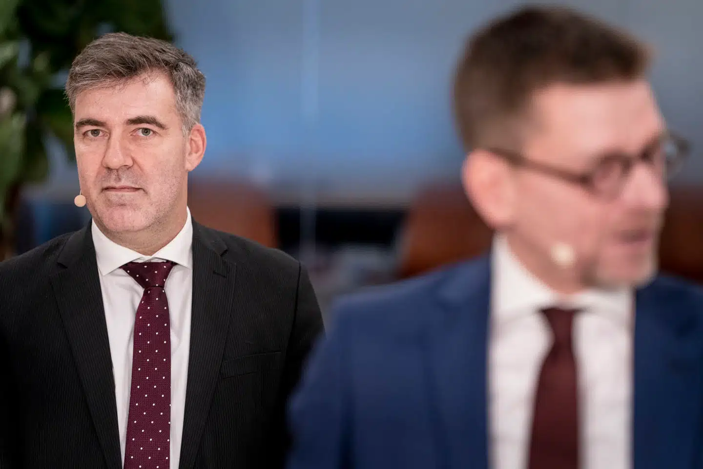 Ministeroverdragelse i Klima-, Energi- og Forsyningsministeriet. Dan Jørgensen overdrager til klima-, energi- og forsyningsminister Lars Aagaard. Departementschef Lars Frelle-Petersen holder tale for begge, torsdag den 15. december 2022.