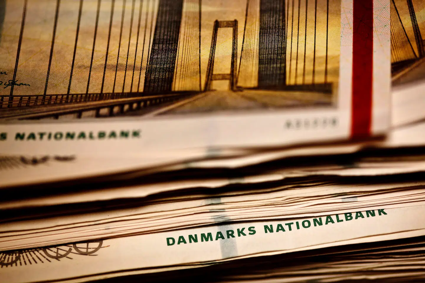 1000 kroner i sedler. Ialt er her fotograferet 250.000 kroner.