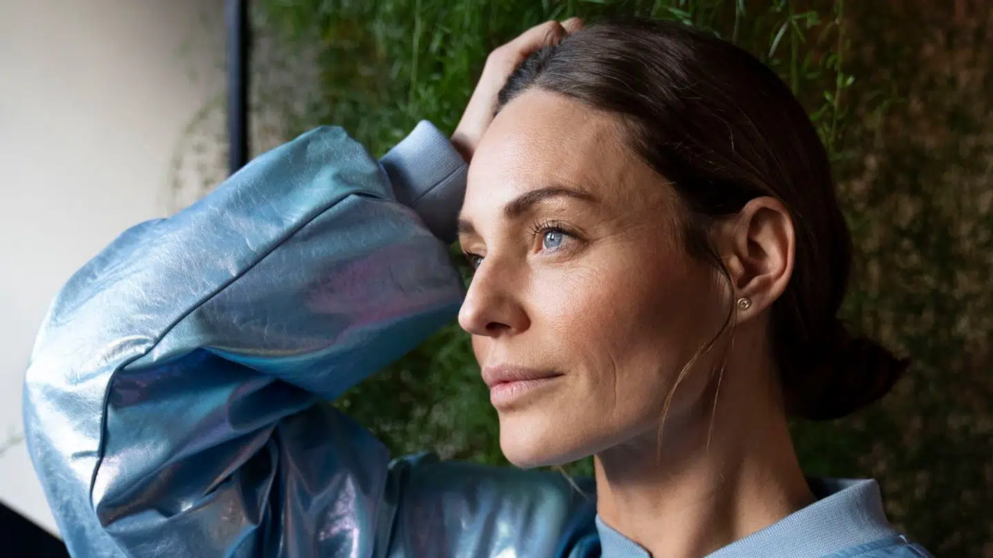 Sarah Grünewald. Femte sæson af discovery+ "Over Atlanten" præsenteres i København torsdag den 25. januar 2024.. (Foto: Thomas Traasdahl/Ritzau Scanpix)