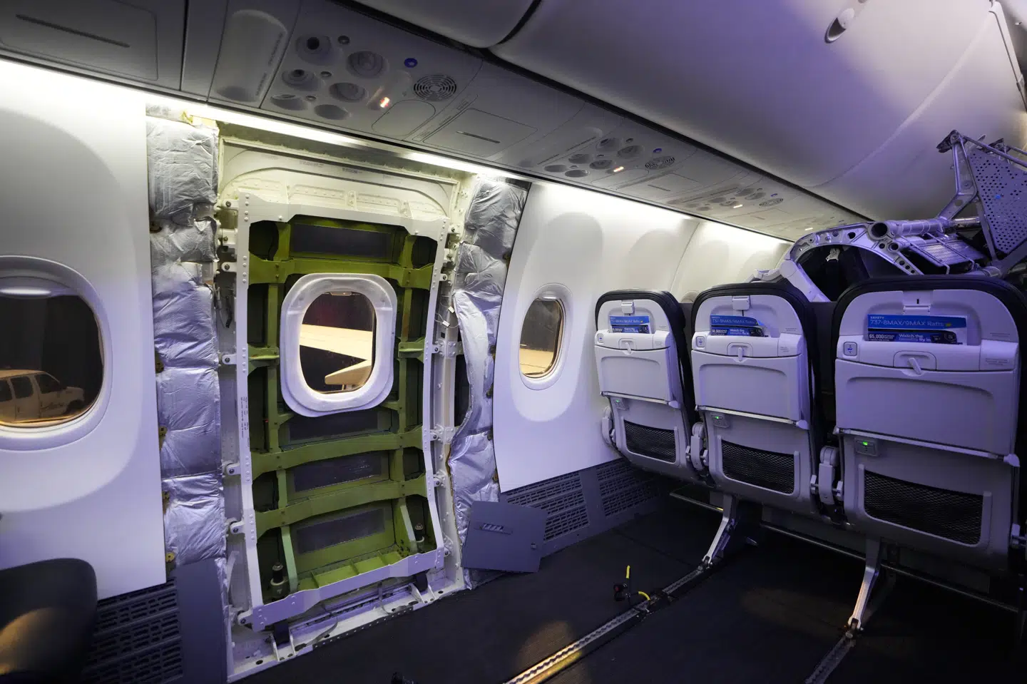 Et vægpanel blev 5. januar revet ud af et Boeing 737 MAX 9-fly under en flyvning i knap 5000 meters højde. (Arkivfoto).