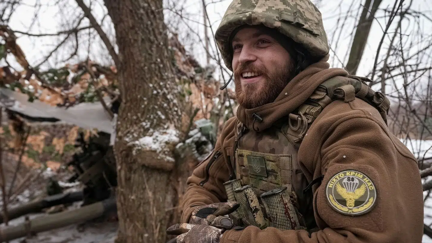 Frontlinjen i Ukraine strækker sig over 2000 kilometer. Billedet her er taget på den ukrainske side tæt ved Bakhmut.