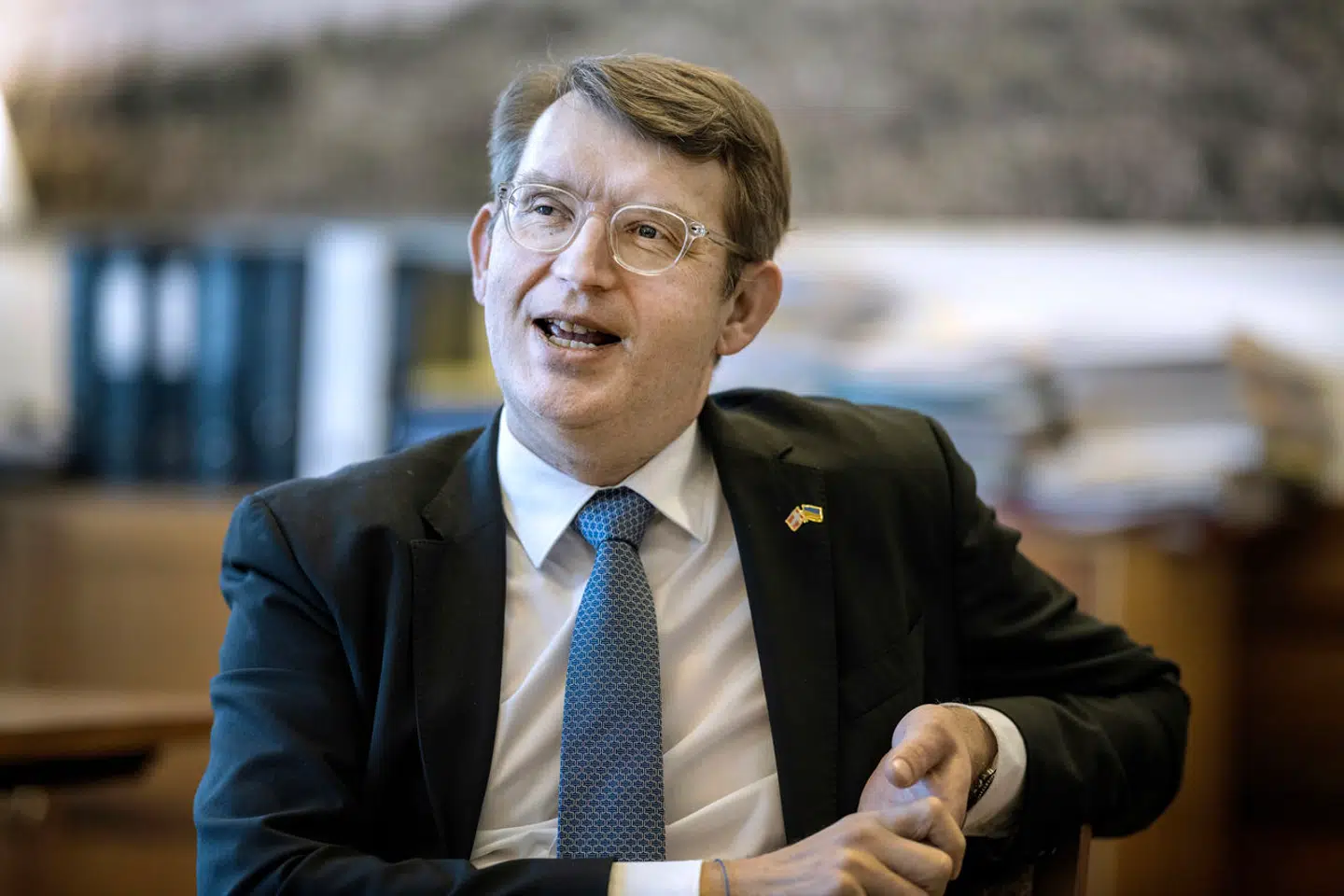 Formand for Venstre og Forsvarsminister Troels Lund Poulsen.