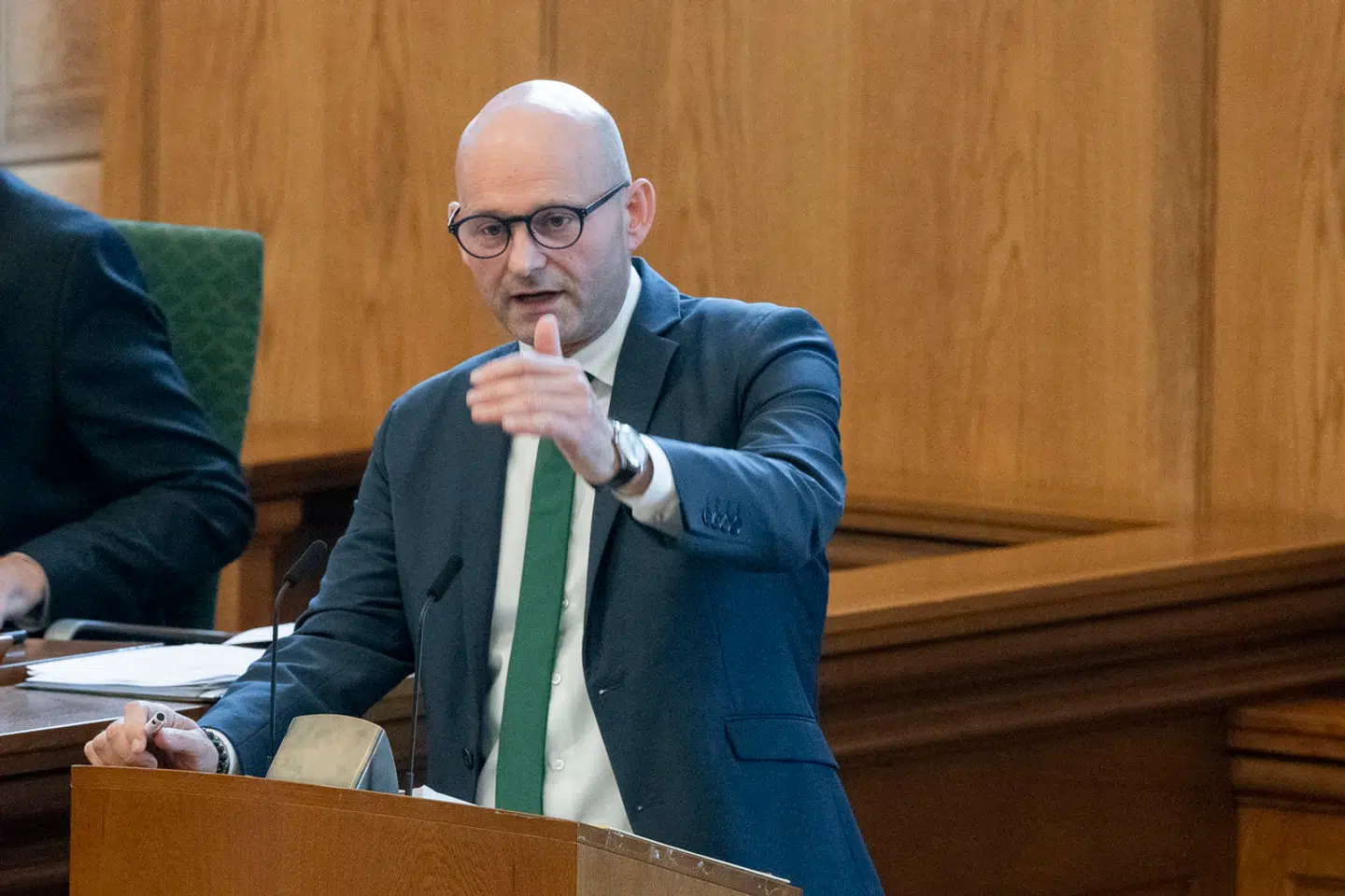Åbningsdebat i Folketinget 2023, Konservative Folkepartis formand, Søren Pape Poulsen (C), på talerstolen.