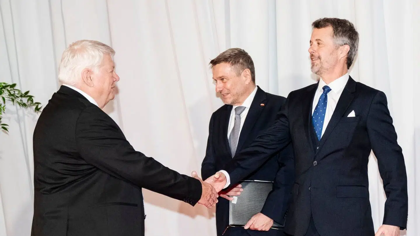 Kong Frederik blev glad for at se Jørgen Mads Clausen i Polen.