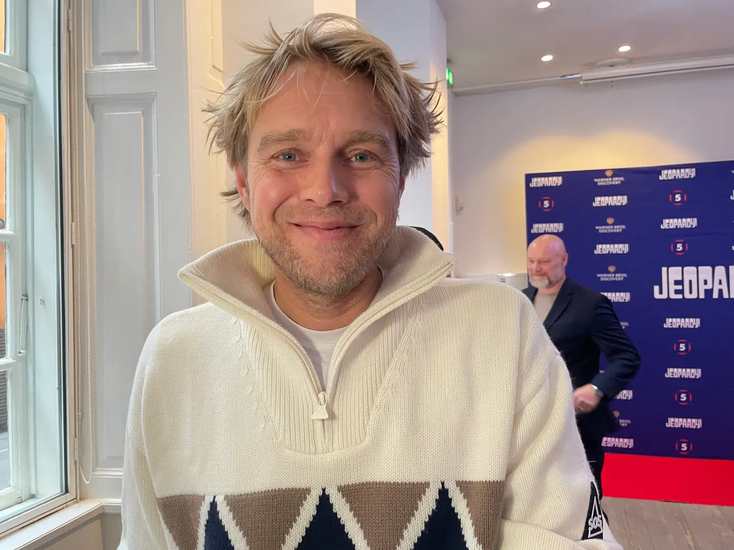 B.T. møder Felix Smith til pressedag på 'Jeopardy!' onsdag. Foto: Lykke Buhl.
