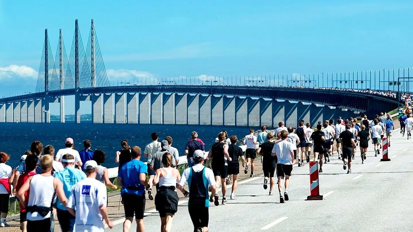 Arkivfoto fra Broløbet over Øresundsbroen. Billedet er fra 2005.