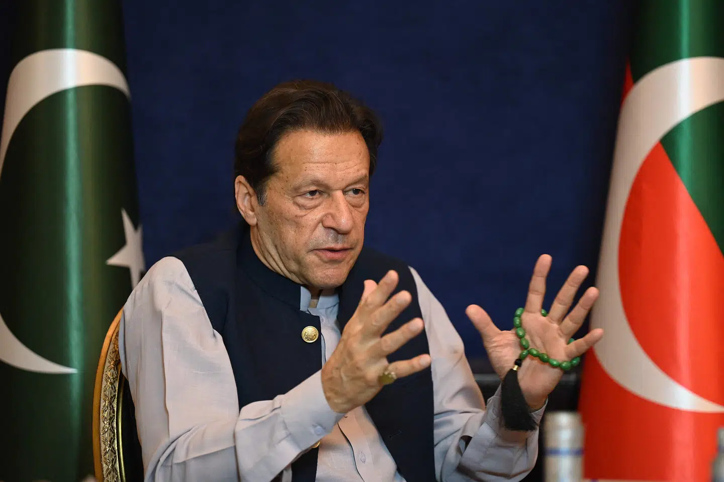 Pakistans tidligere premierminister Imran Khan har lørdag fået yderligere en fængselsdom på syv år - denne gang fordi hans ægteskab ifølge en domstol blev indgået i strid med loven. (Arkivfoto)