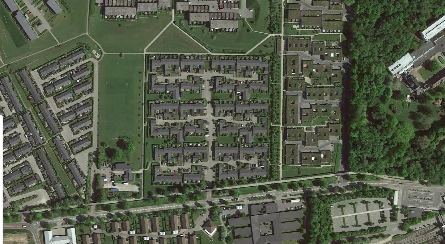 Det berørte boligområde Stævnen ligger i Snekkersten syd for Helsingør.