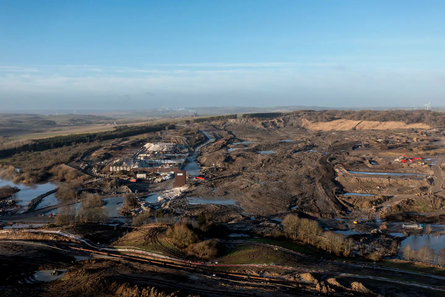 Dronereportage fra Nordic Waste i Ølst nær Randers, torsdag den 25. januar 2024.