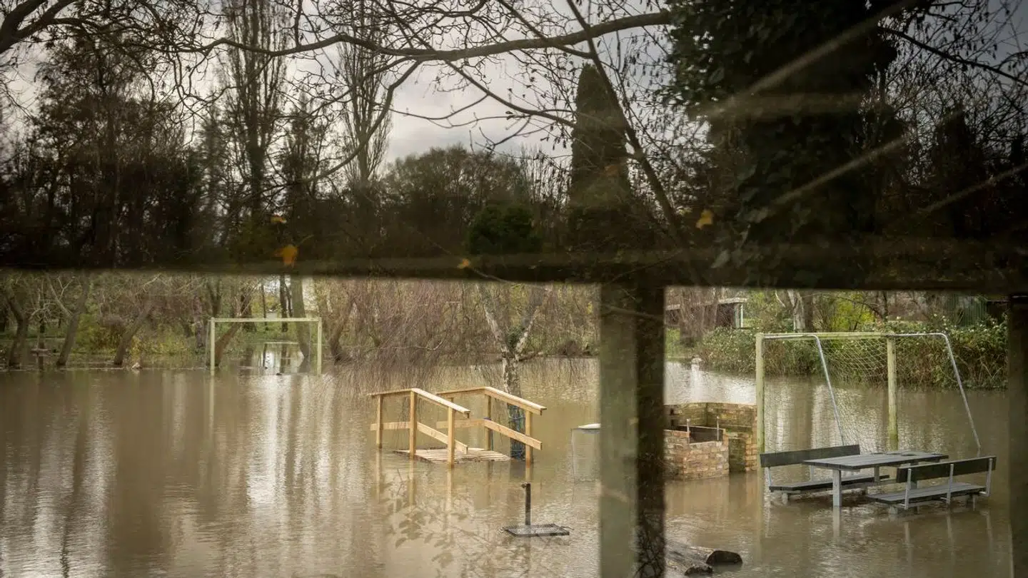 2023 blev det mest nedbørsrige år nogensinde målt i Danmark. Her er det ved Stevns i november, hvor vandmængderne gav store problemer.