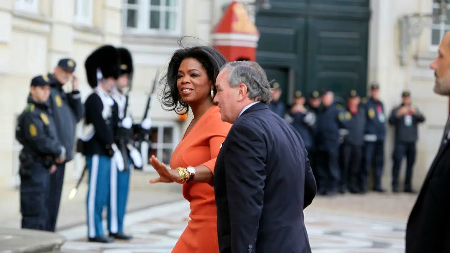 Oprah Winfrey foran Amalienborg.