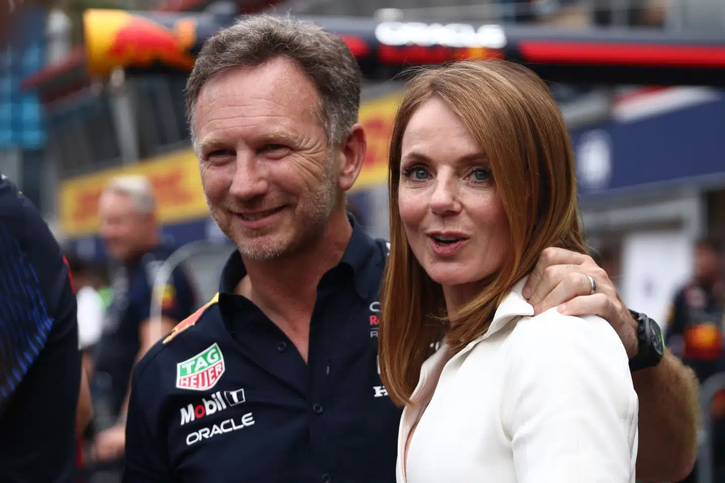 Christian Horner, teamchef for Red Bull Racing i Formel 1, er gift med tidligere medlem af Spice Girls Geri Halliwell-Horner. Parret har ikke selv kommenteret afsløringen af anklagerne, udover at Christian Horner fuldstændig har afvist dem.
