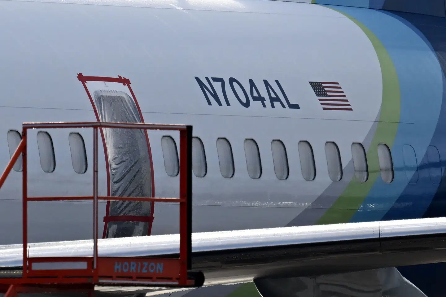 Sidepanelet på et Boeing-fly, der røg af under en flyvning, manglede tilsyneladende flere bolte. (Arkivfoto)