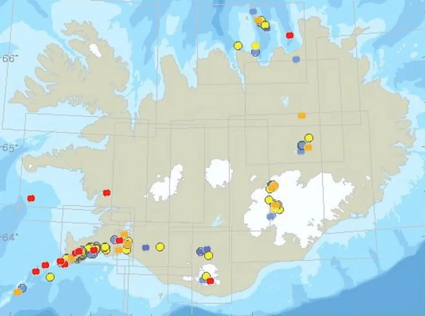Foto fra Islands meteorologiske institut.