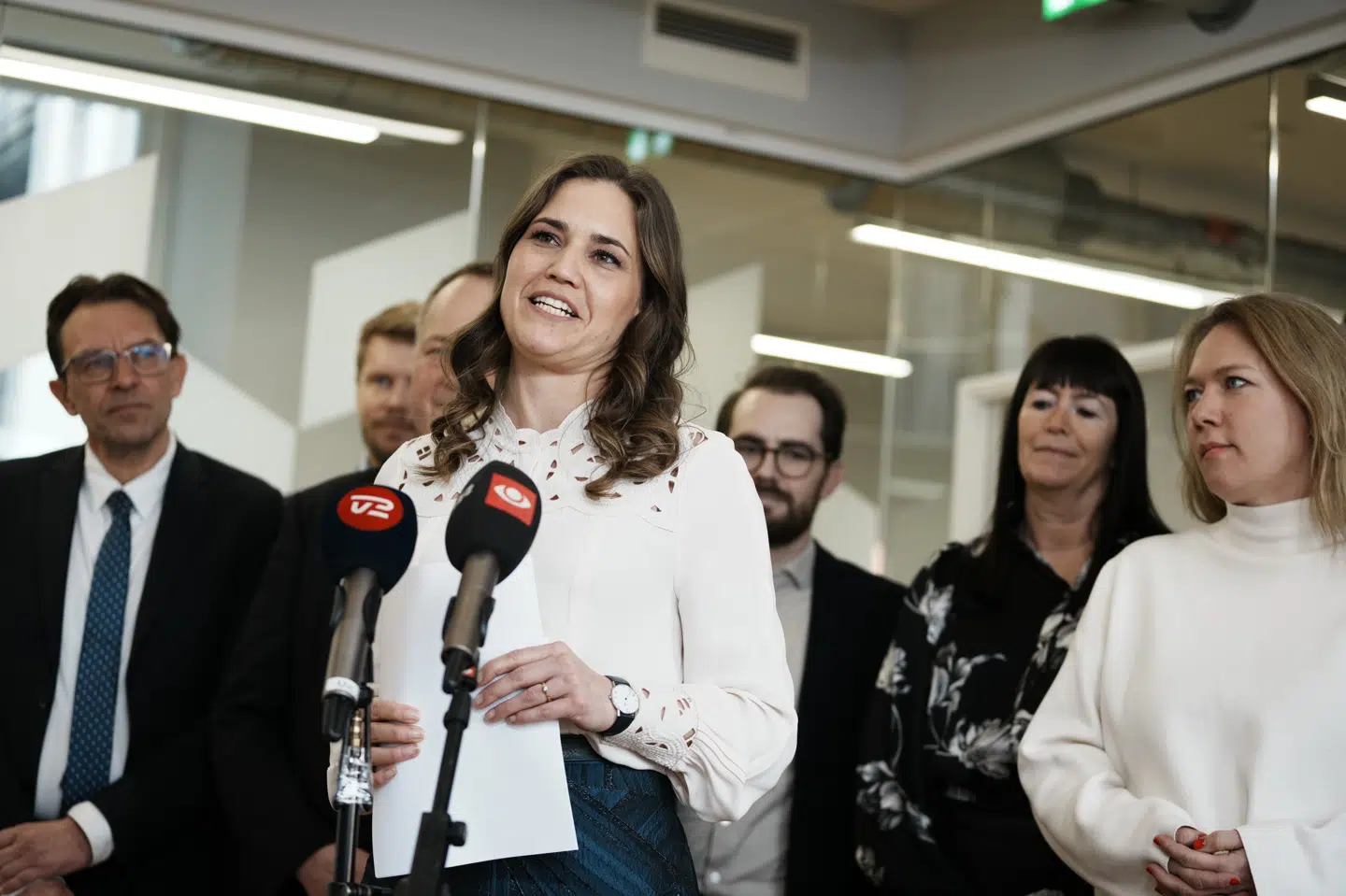 Digitaliseringsminister Marie Bjerre (V) præsenterer en bred aftale om en ny digitaliseringsstrategi i Digitaliserings- og Ligestillingsministeriet torsdag.