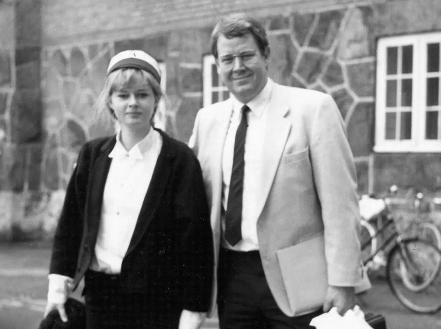 Poul Nyrup Rasmussen med datteren Signe, da hun i 1987 blev student i 1987.