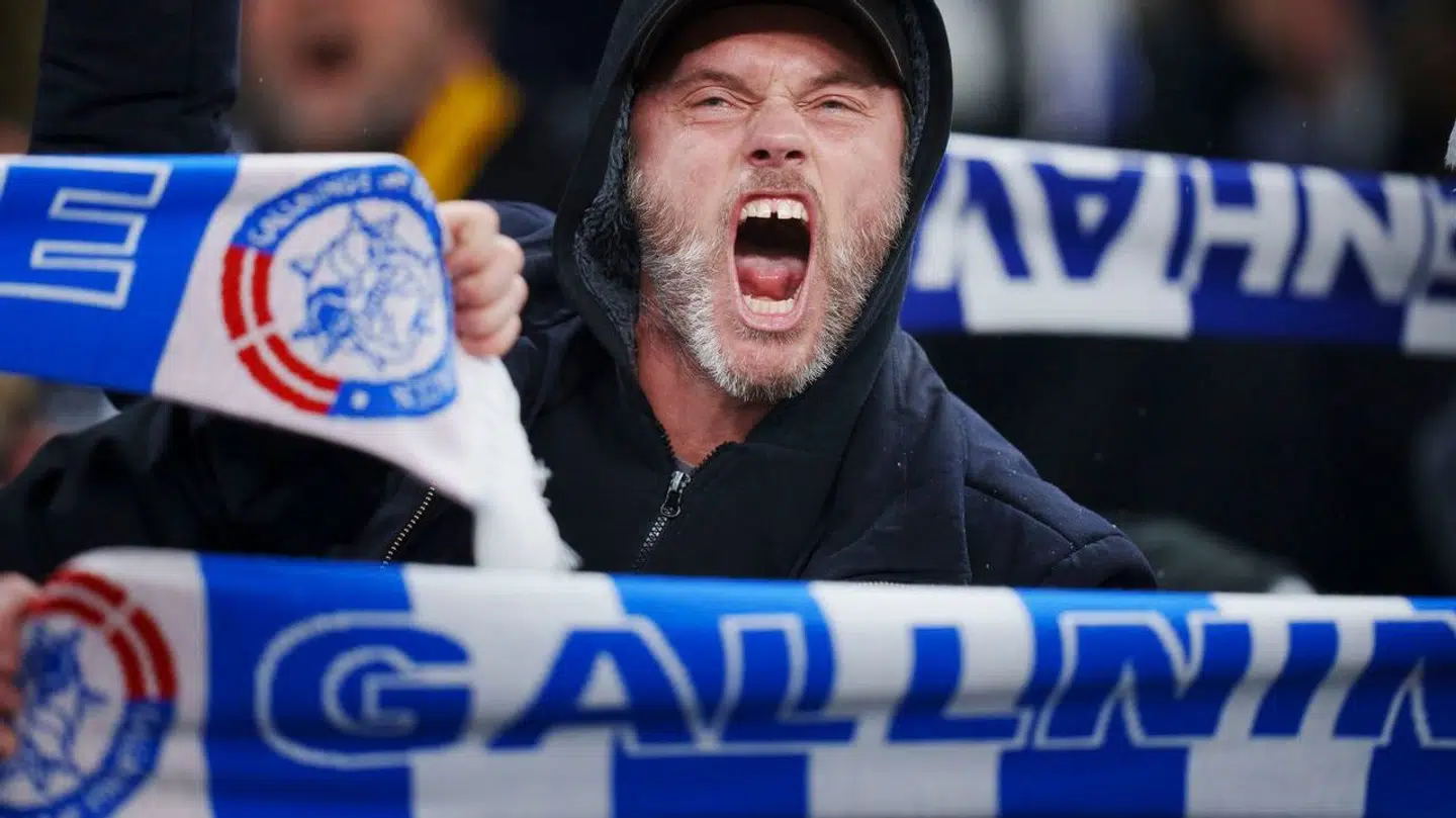 FCK fan efter Champions League kampen mellem FC København - Galatasaray SK i Parken, tirsdag den 12 december 2023