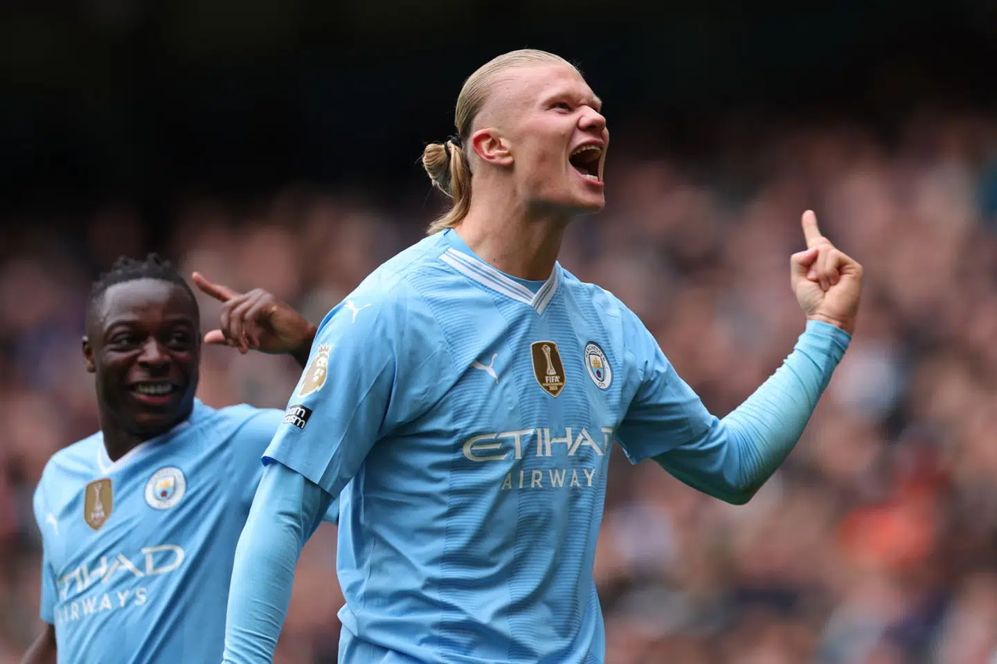 Erling Haaland fejrer endnu en scoring.