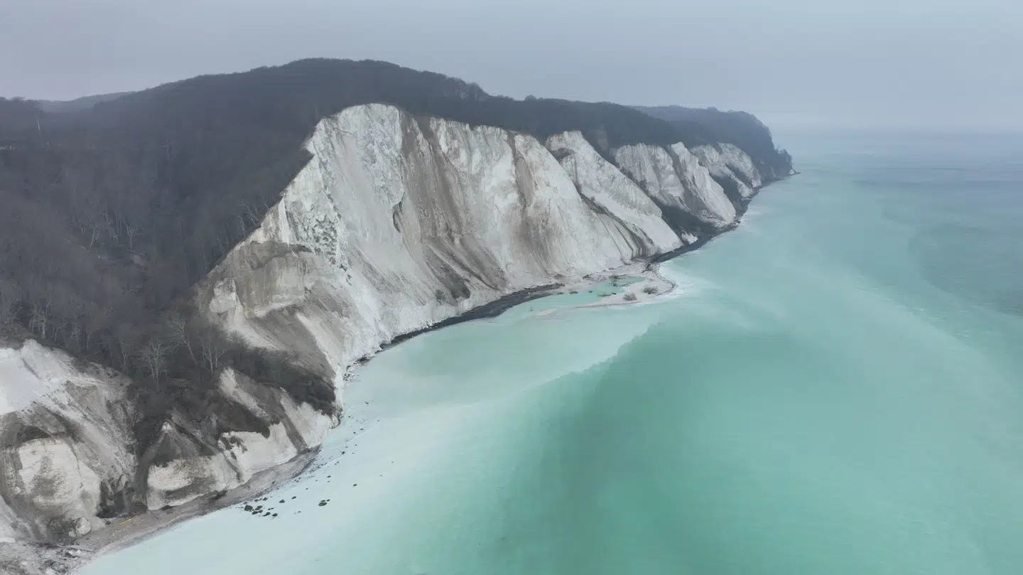 I år har der været to skred på Møns Klint.