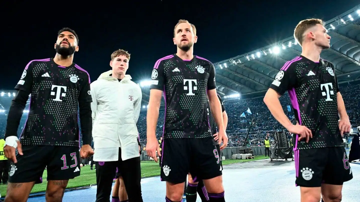 Bayern München-spillerne efter onsdagens nederlag.