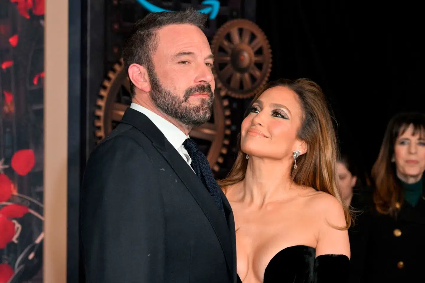 Ægteparret ses her til premieren på 'This is Me... Now: A Love Story' den 13. februar.