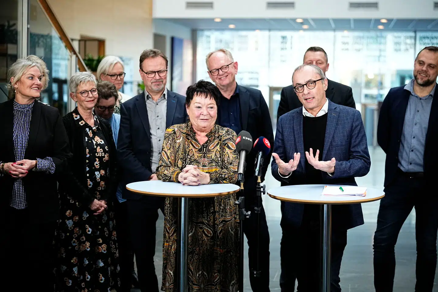 Det nye overenskomstforlig på det kommunale område blev præsenteret i KL-huset lørdag af Mona Striib og Michael Ziegler (K).