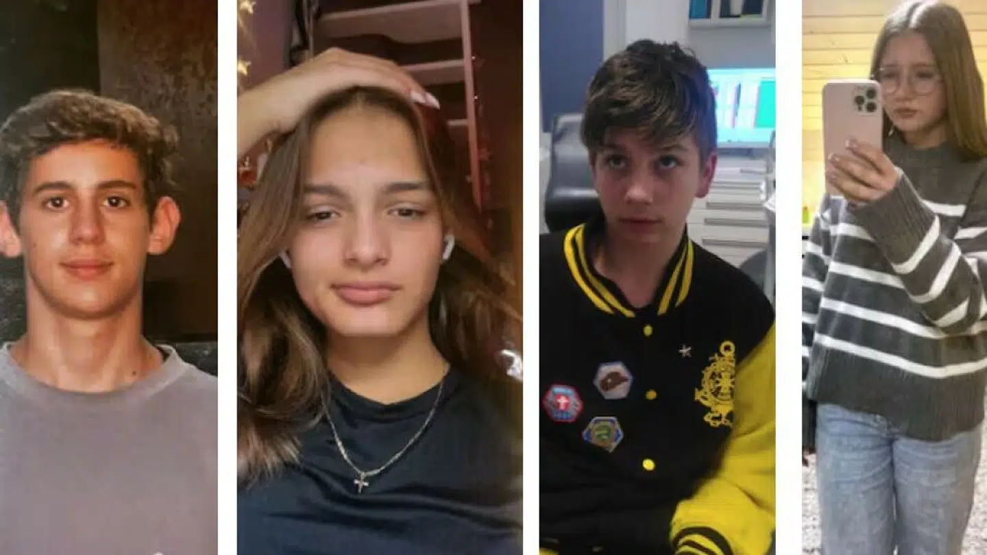 Det er disse fire, som politiet i Schweiz melder savnet.