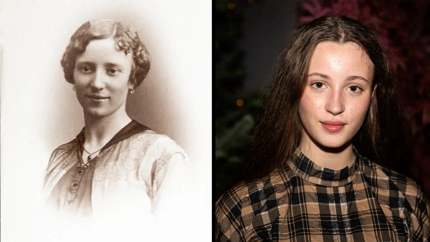 Josephine Højbjerg er - som det fremgår af Jim Lyngvilds familiefoto - oplagt til rollen som Angelica.