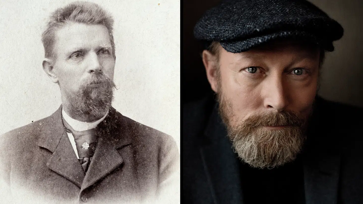 Jim Lyngvild drømmer om at overtale Lars Mikkelsen til at spille rollen som tipoldefar Julius Hansen.