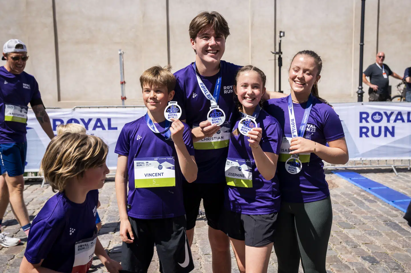 De fire kongelige søskende løb et løb sammen til sidste års Royal Run. (Arkivfoto).