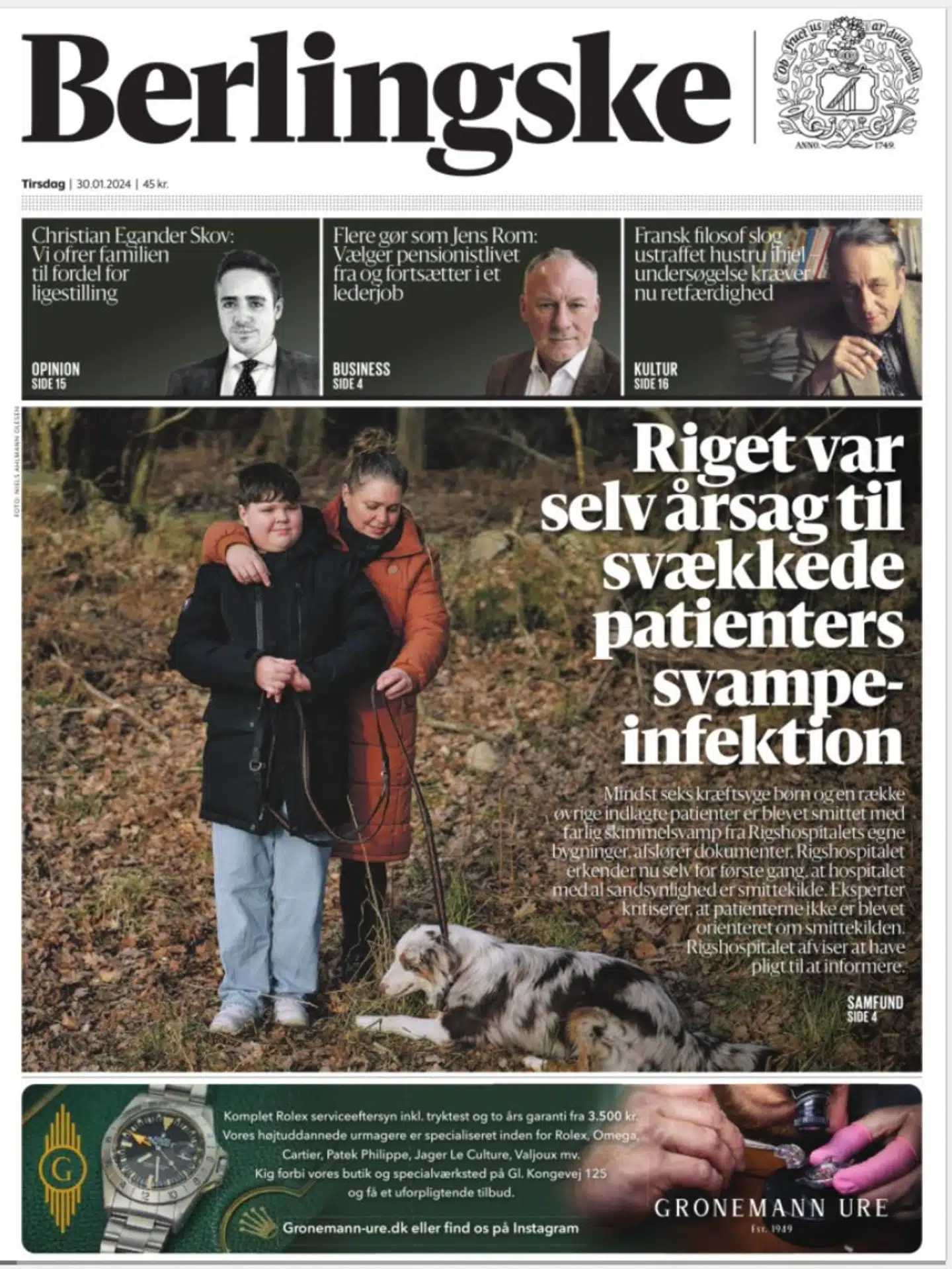 I udgangen af januar 2024 kunne Berlingske afsløre, at det var Rigshospitalets egne bygninger, som smittede indlagte patienter med svampeinfektioner.