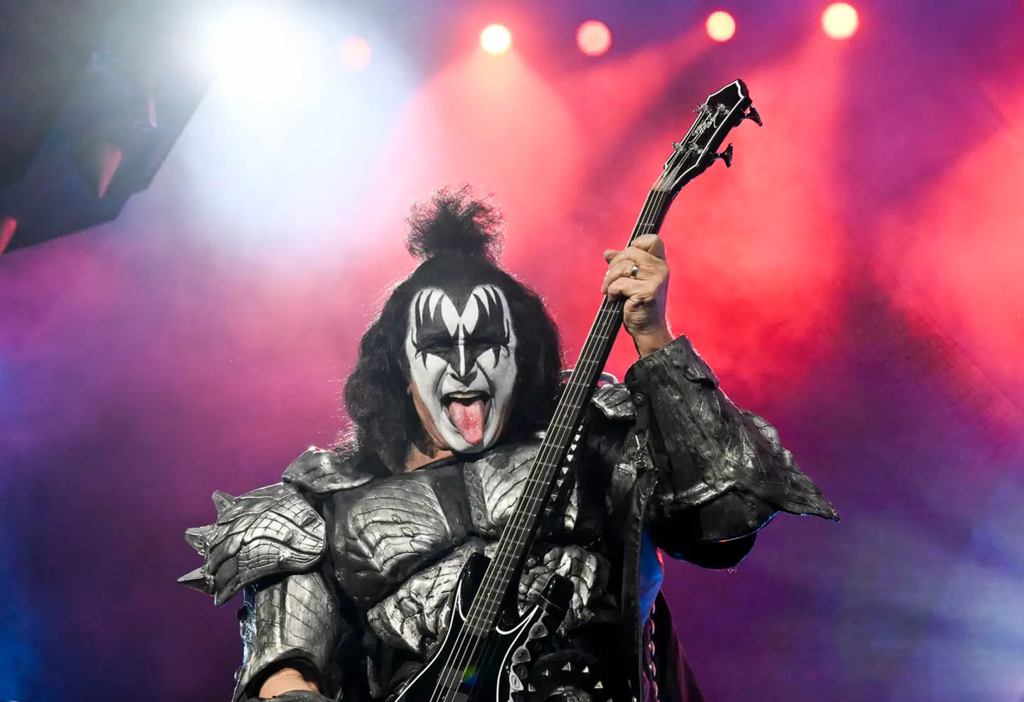 Omkring 400 aktører i underholdningsindustrien, herunder Gene Simmons, har skrevet under på, at de går ind for israelsk mgp-deltagelse. Foto: Evan Agostini, AP