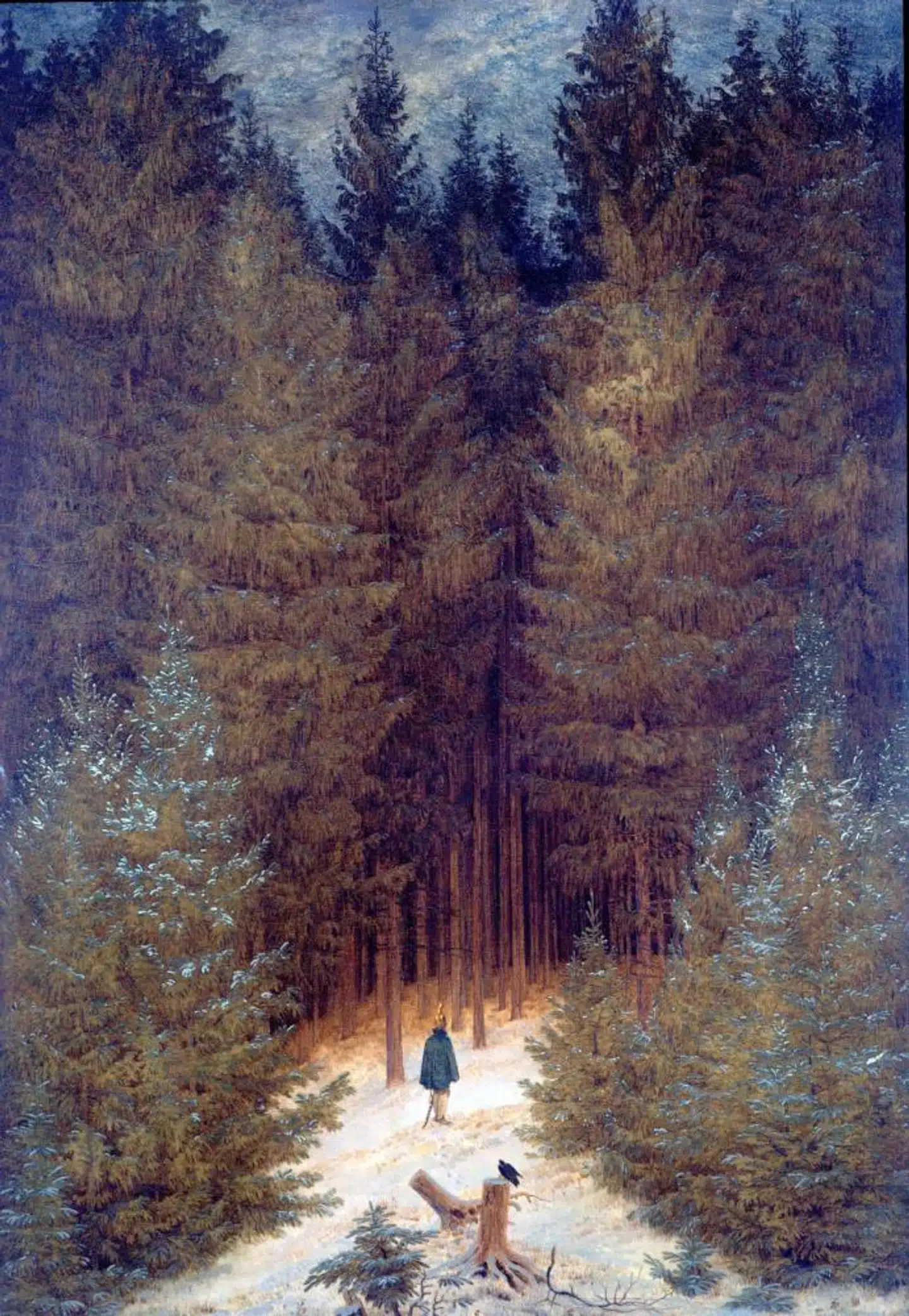Caspar David Friedrich 'Der Chasseur im Walde', 1813. Staatliche Kunstsammlungen Dresden, Hamburger Kunsthalle