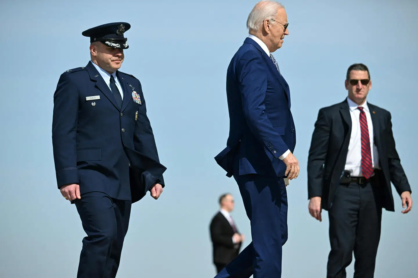 Den amerikanske præsident, Joe Biden, rejste mandag mod New York for at deltage i kampagnearrangementer.