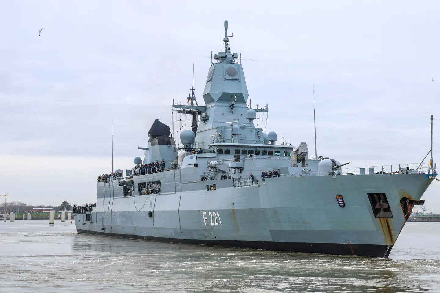 Fregatten Hessen forlod tidligere på måneden havnen i Wilhelmshaven i det nordvestlige Tyskland for at blive del af Aspides-missionen.