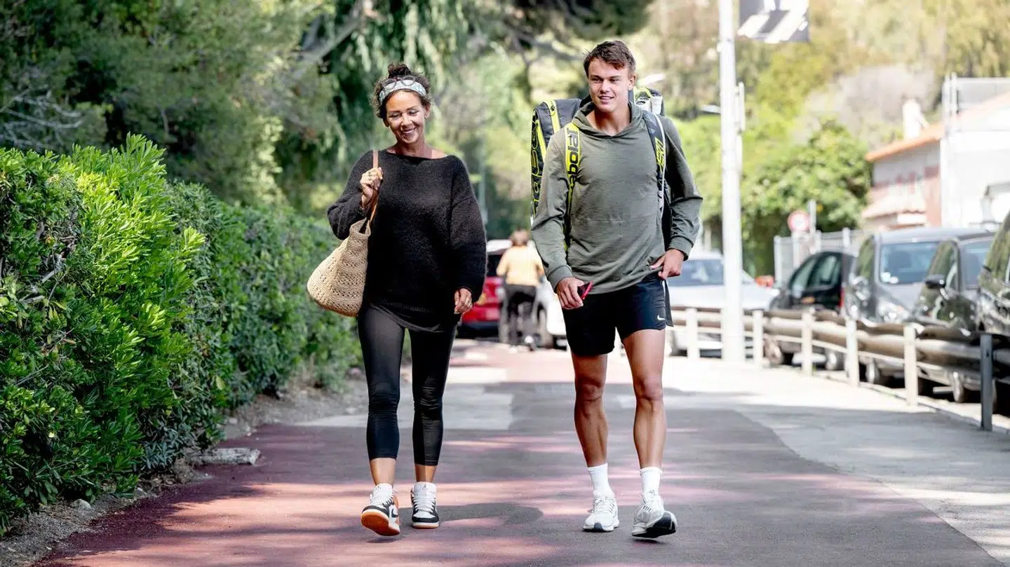 Holger Runes og hans mor, Aneke Rune, i Monaco.