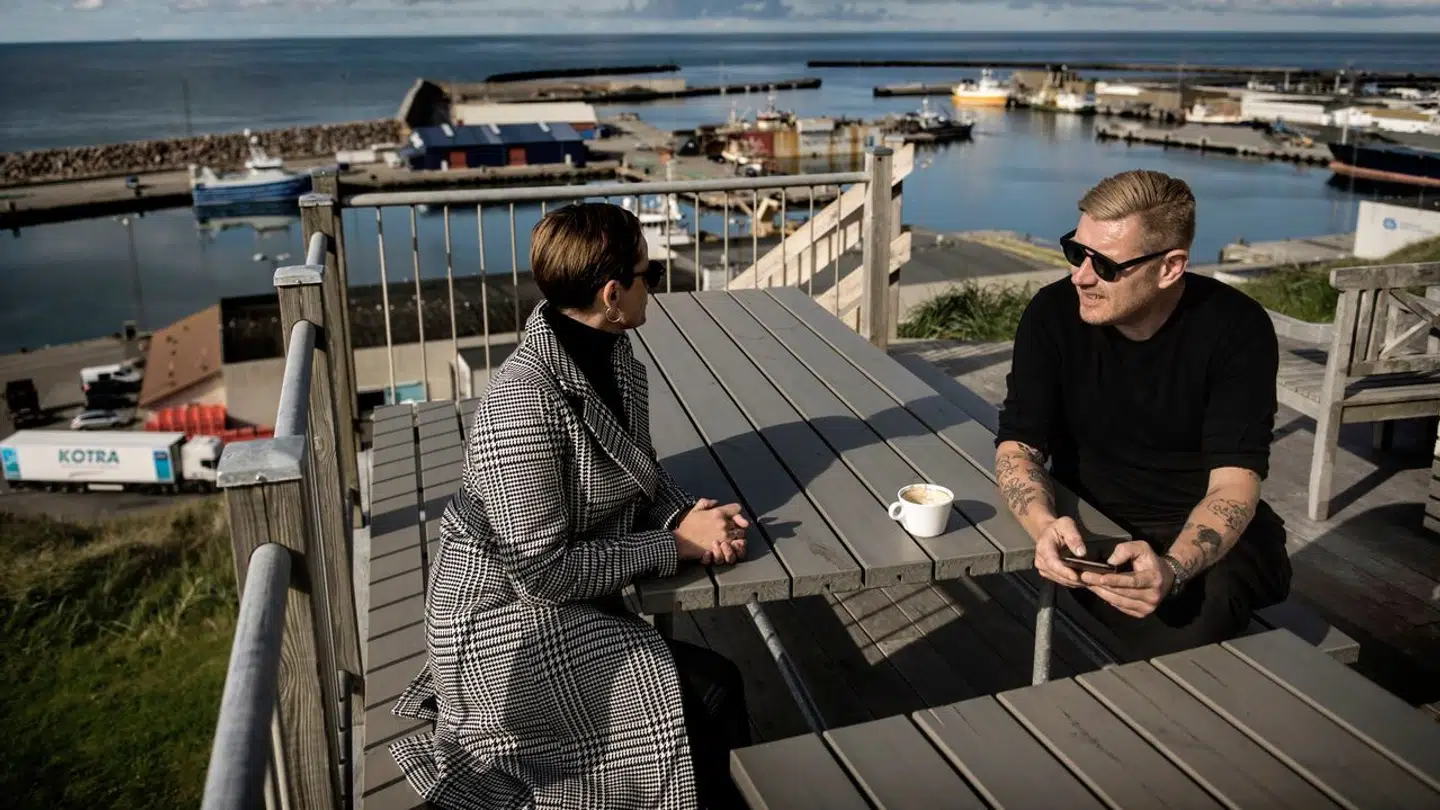 Morten Kristensen og hans samarbejdspartner i Hanstholm Madbar, Louise Møller.