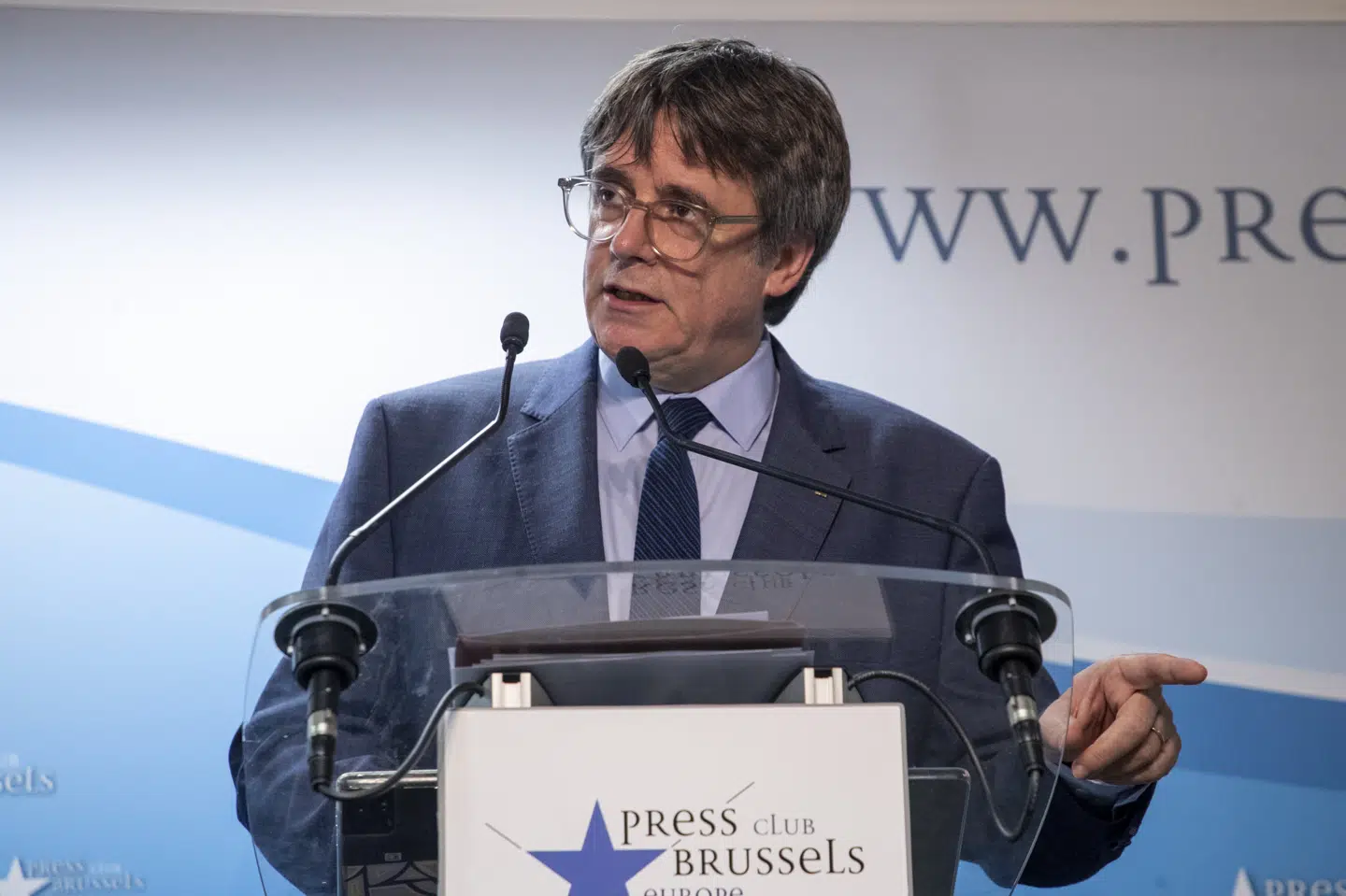 Carles Puigdemont forlod Spanien i 2017, efter at styret i Madrid erklærede en uafhængighedsafstemning i Catalonien for ugyldig. (Arkivfoto).