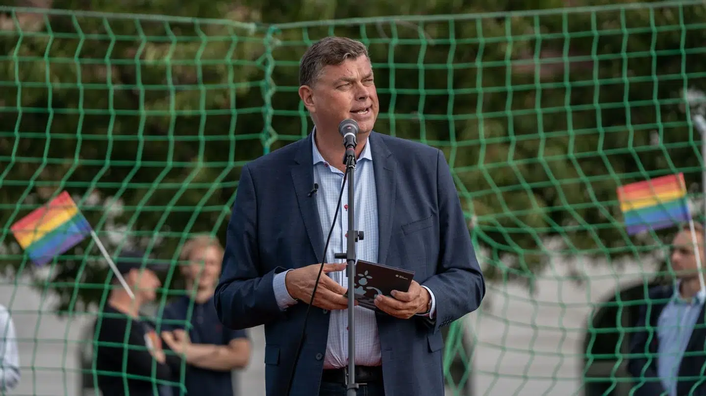 Mogens Jensen åbnede Pride Cup i 2019, da han var ligestillingsminister.