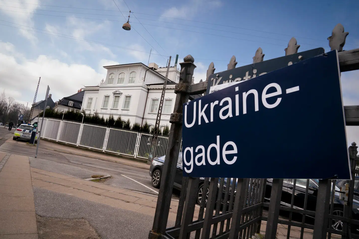 I forbindelse med en tale til en demonstration foran den russiske ambassade i februar 2022 foreslog den daværende Venstre-formand Jakob Ellemann-Jensen, at navnet på gaden blev ændret. Arkivfoto.