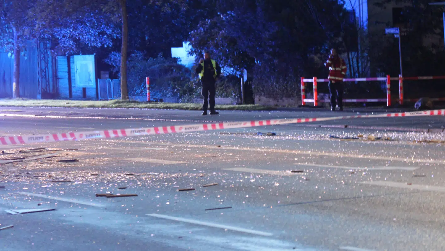 Jyllingevej er afspærret ved Ålekistevej onsdag morgen.