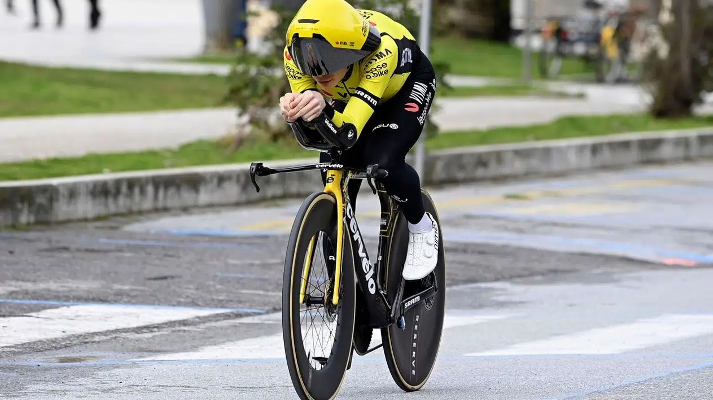 Jonas Vingegaard lignede et rumskib ved tidskørslen i Tirreno-Adriatico. Desværre gik det ikke lige så hurtigt.