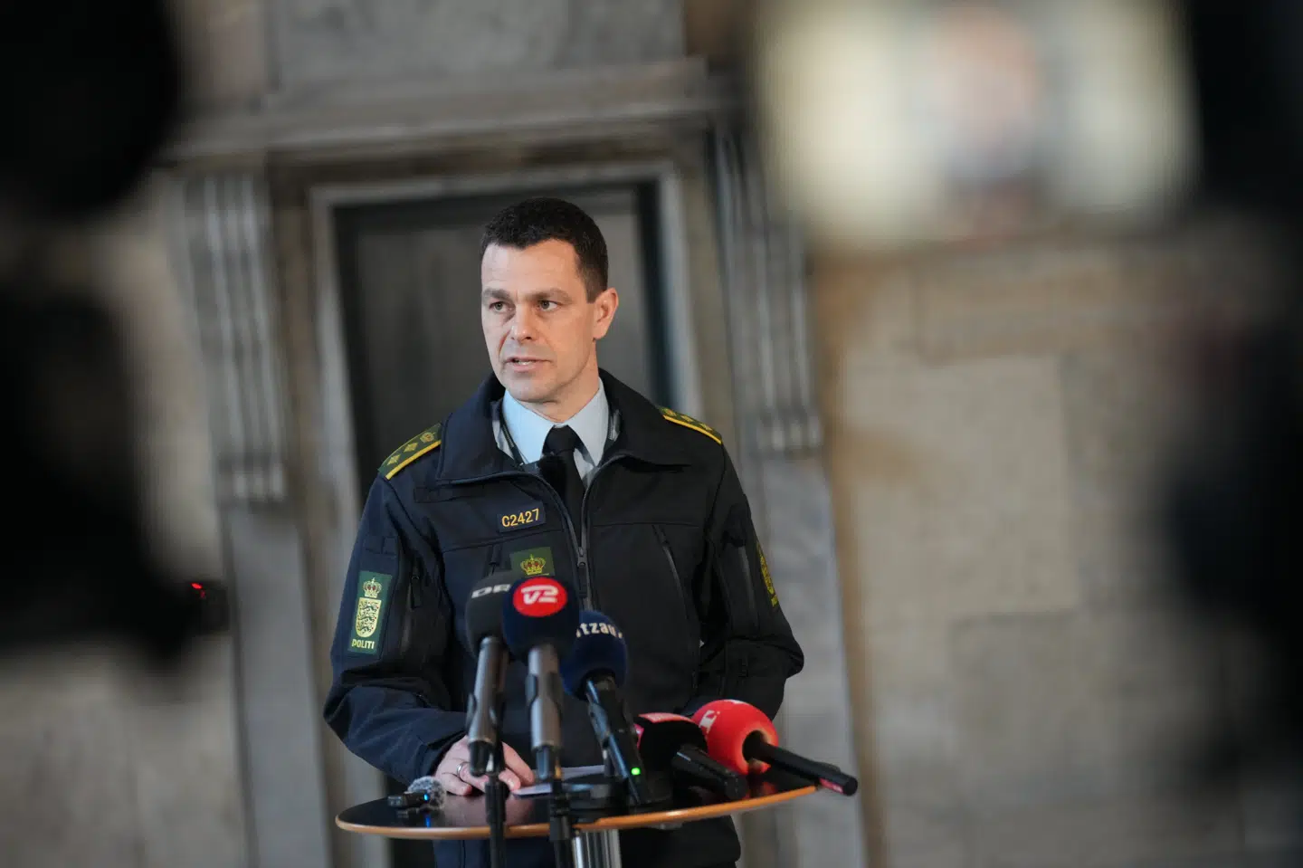 Vicepolitiinspektør Brian Belling på Politigården i København 7. februar, da politiet holdt pressebriefing. Dna-spor fører til anholdelse i 34 år gammel drabssag, hvor Hanne With blev dræbt. (Arkivfoto).
