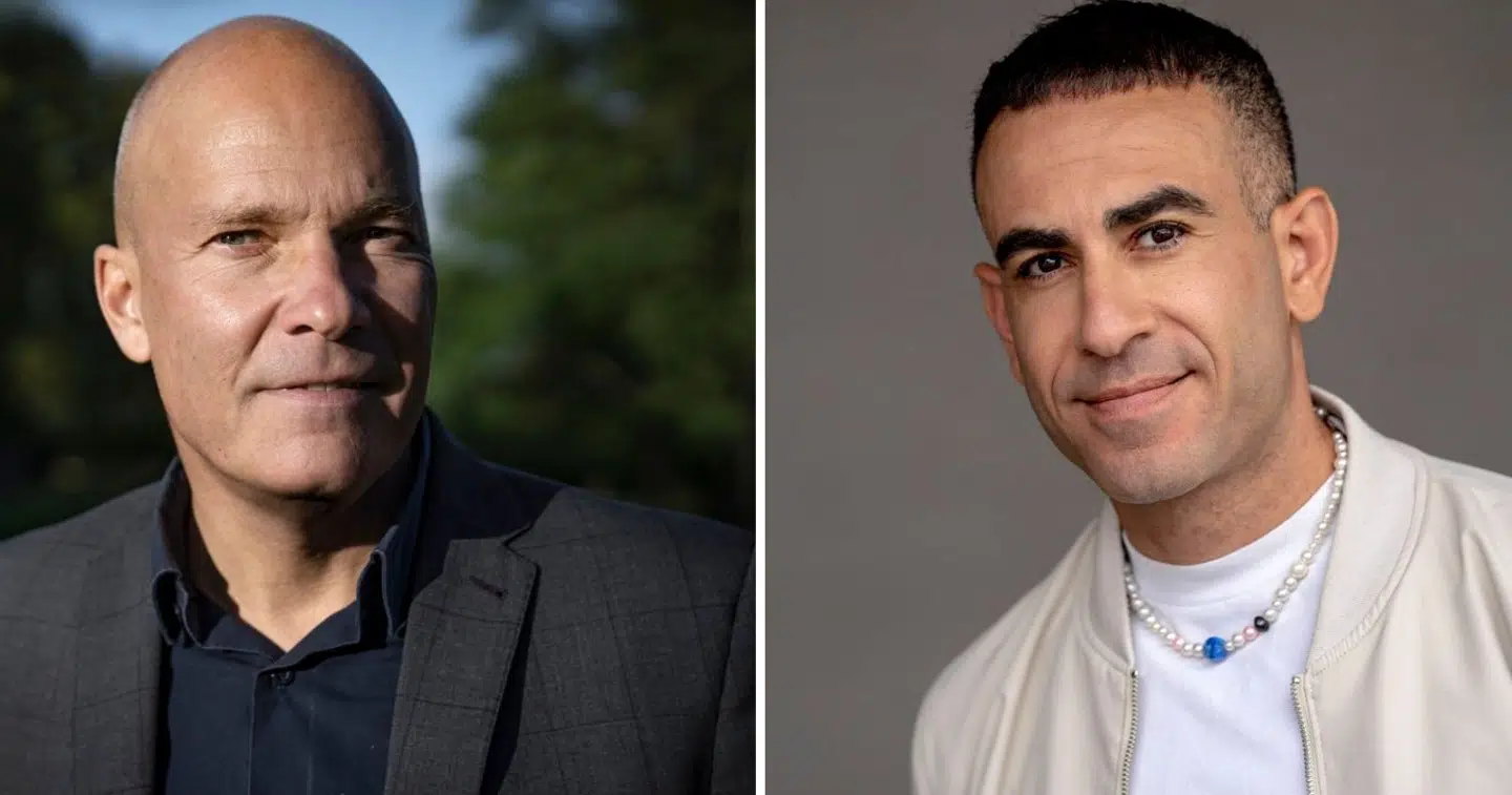 Jesper Steinmetz og Abdel Aziz Mahmoud har byttet roller til årets Oscar-show søndag nat. Fotos: Ritzau Scanpix.