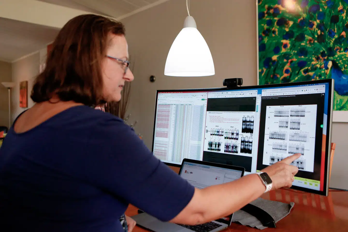 Elisabeth Bik, som udover at være forskeningsdetektiv er mikrobiolog, udpeger Photoshop-fup i videnskablige artikler. Arkivfoto: Amy Osborne, Scanpix