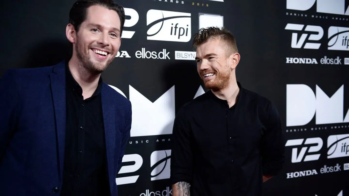Rasmus Seebach og Ankerstjerne til Danish Music Awards i 2015.