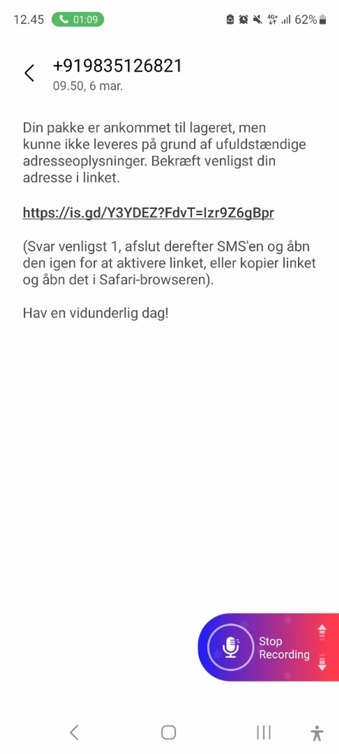 Her er en af de beskeder, som Peter Breitenstein modtog fra hackerne. Foto: Peter Breitenstein.