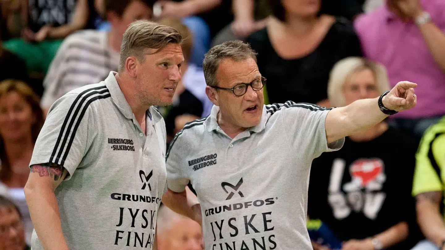 Nikolaj Jacobsen og Carsten Albrektsen sammen under tiden i Bjerringbro-Silkeborg.